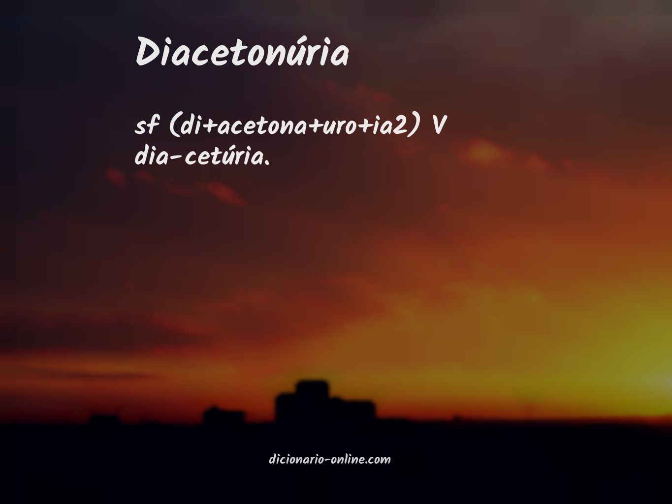 Significado de diacetonúria