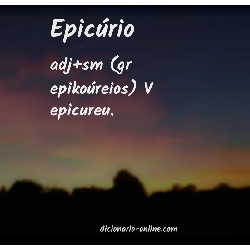 Significado de epicúrio