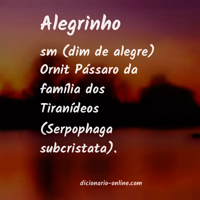 Significado de alegrinho