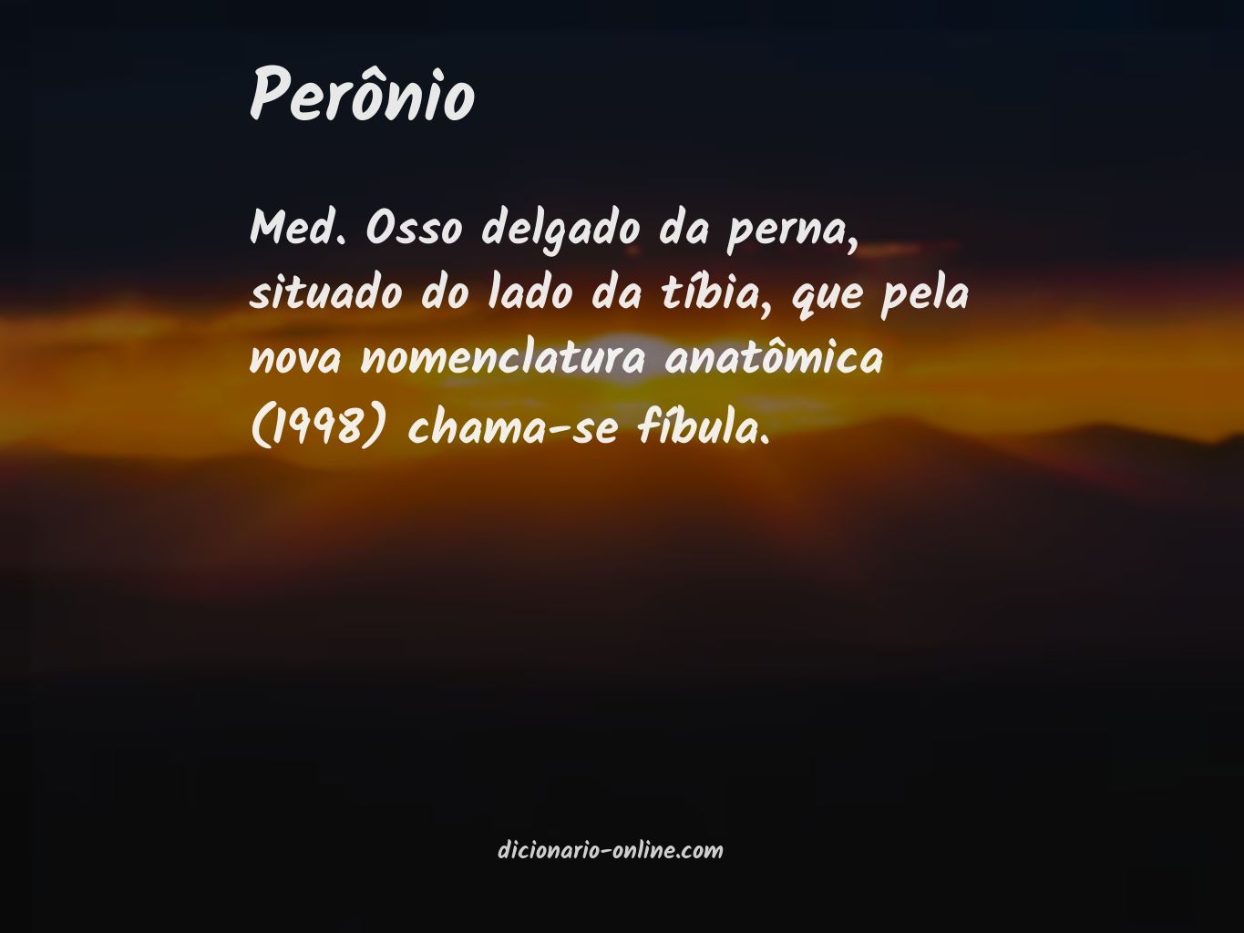 Significado de perônio