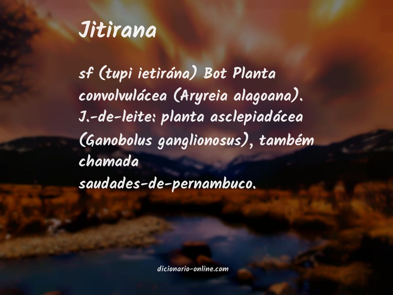 Significado de jitirana