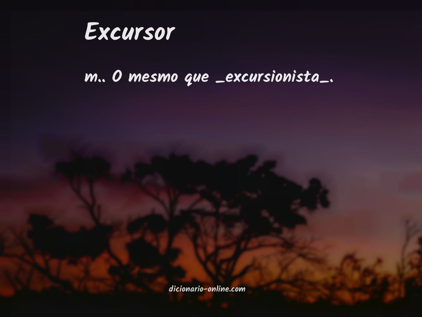 Significado de excursor