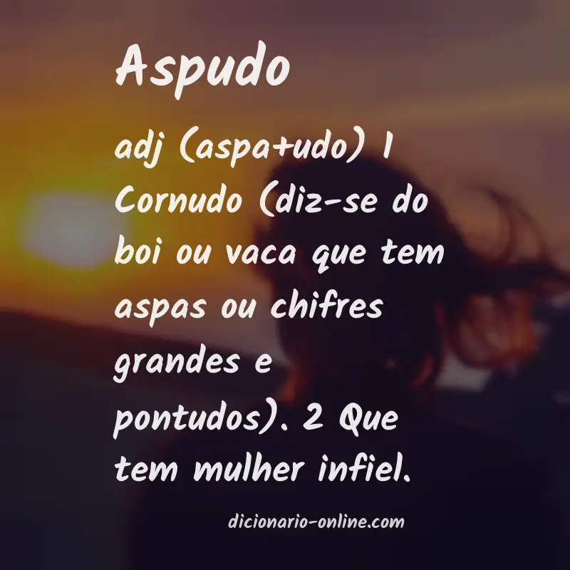 Significado de aspudo