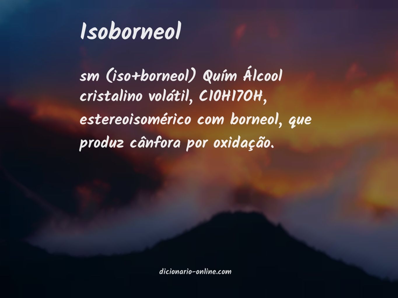Significado de isoborneol