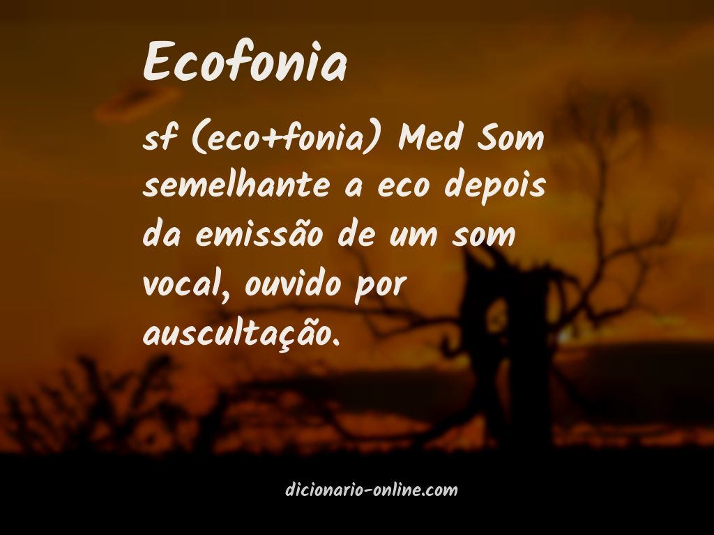 Significado de ecofonia