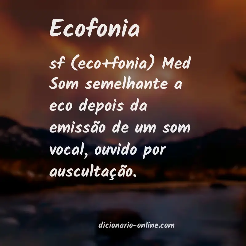 Significado de ecofonia
