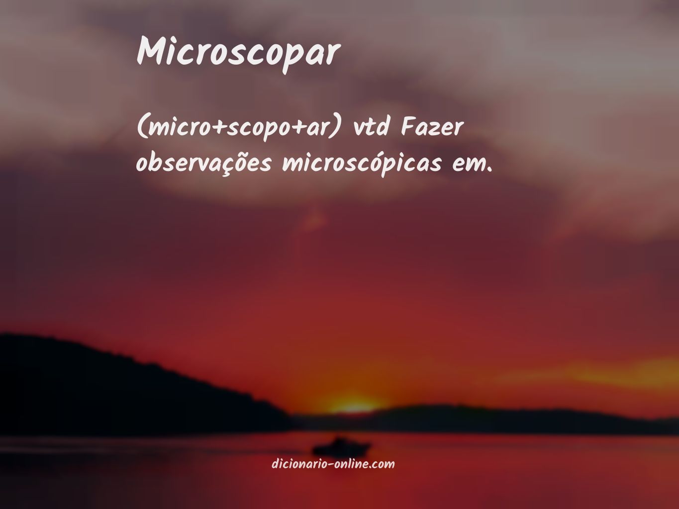 Significado de microscopar