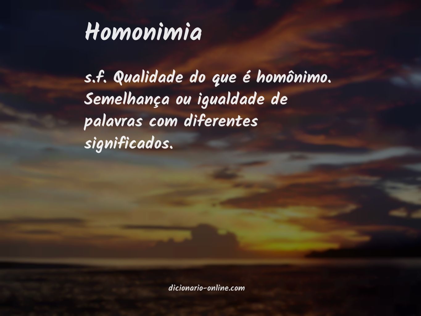 Significado de homonimia