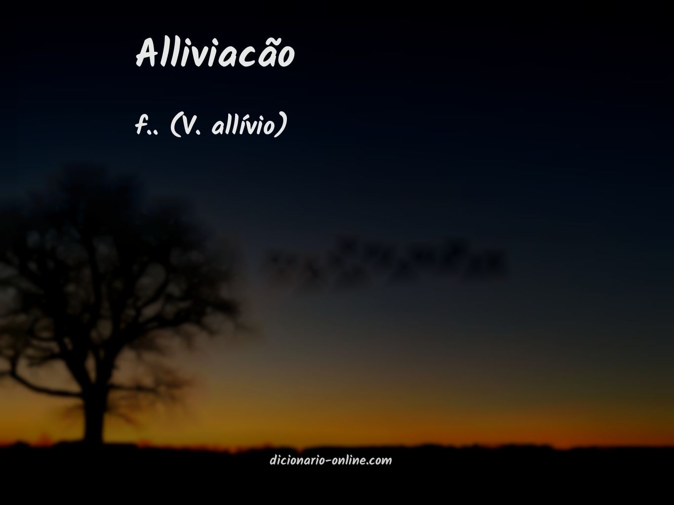 Significado de alliviacão