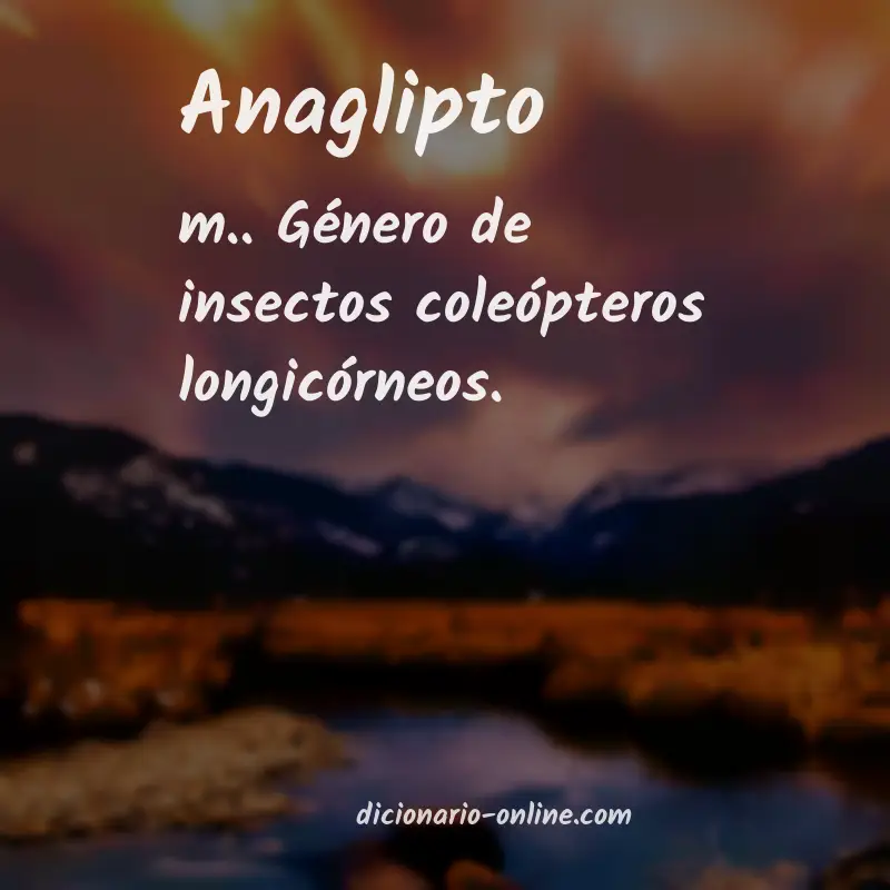 Significado de anaglipto