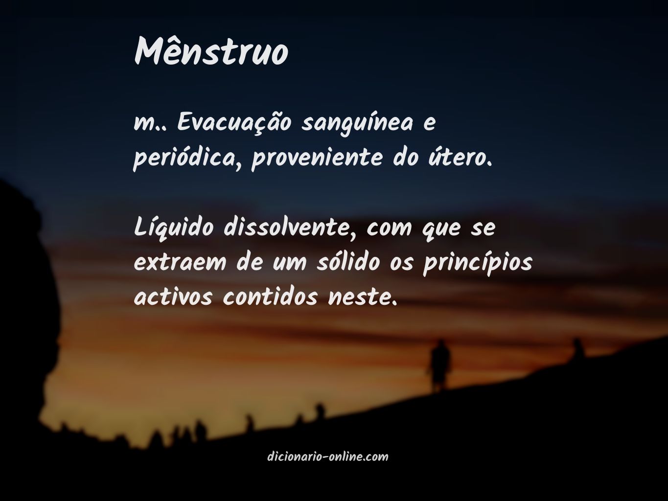 Significado de mênstruo