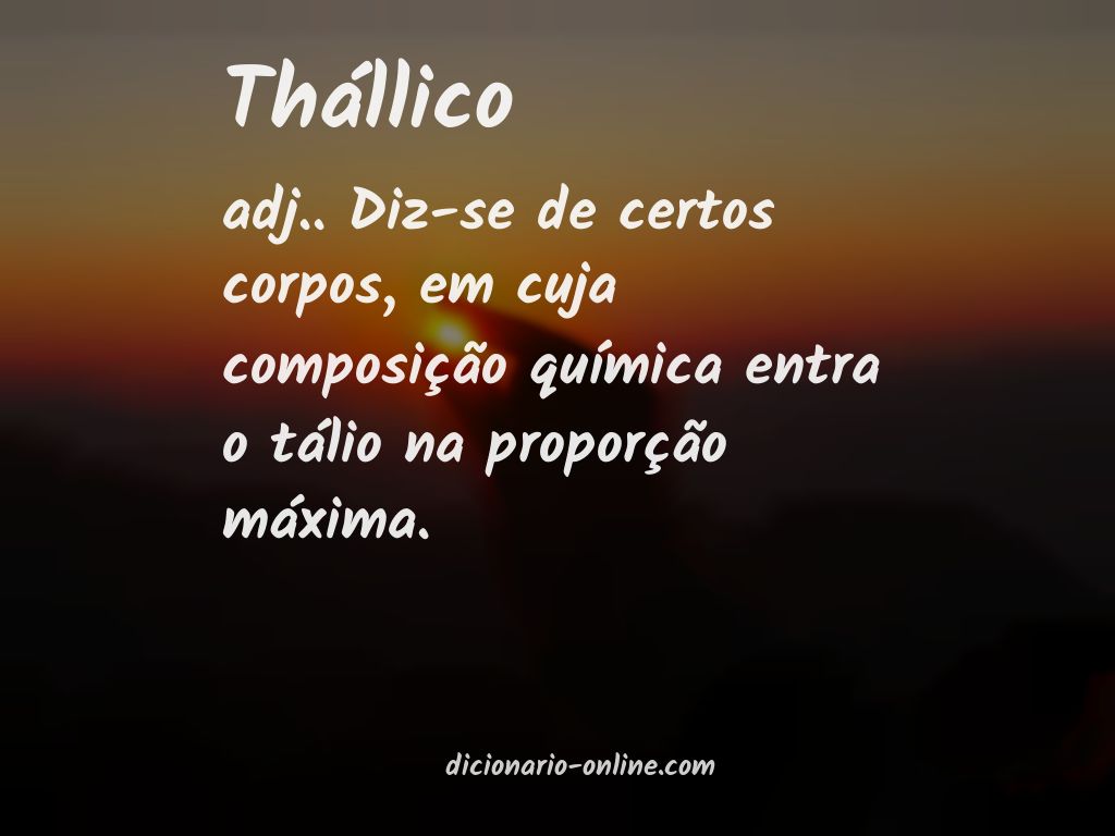 Significado de thállico