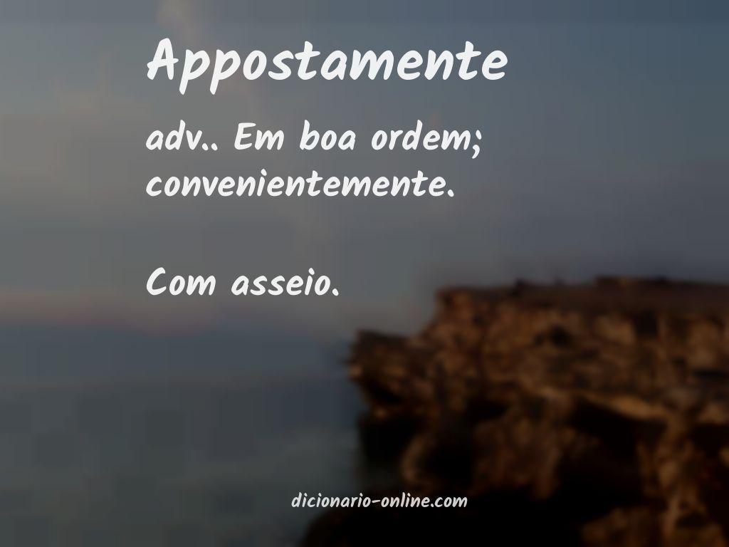 Significado de appostamente