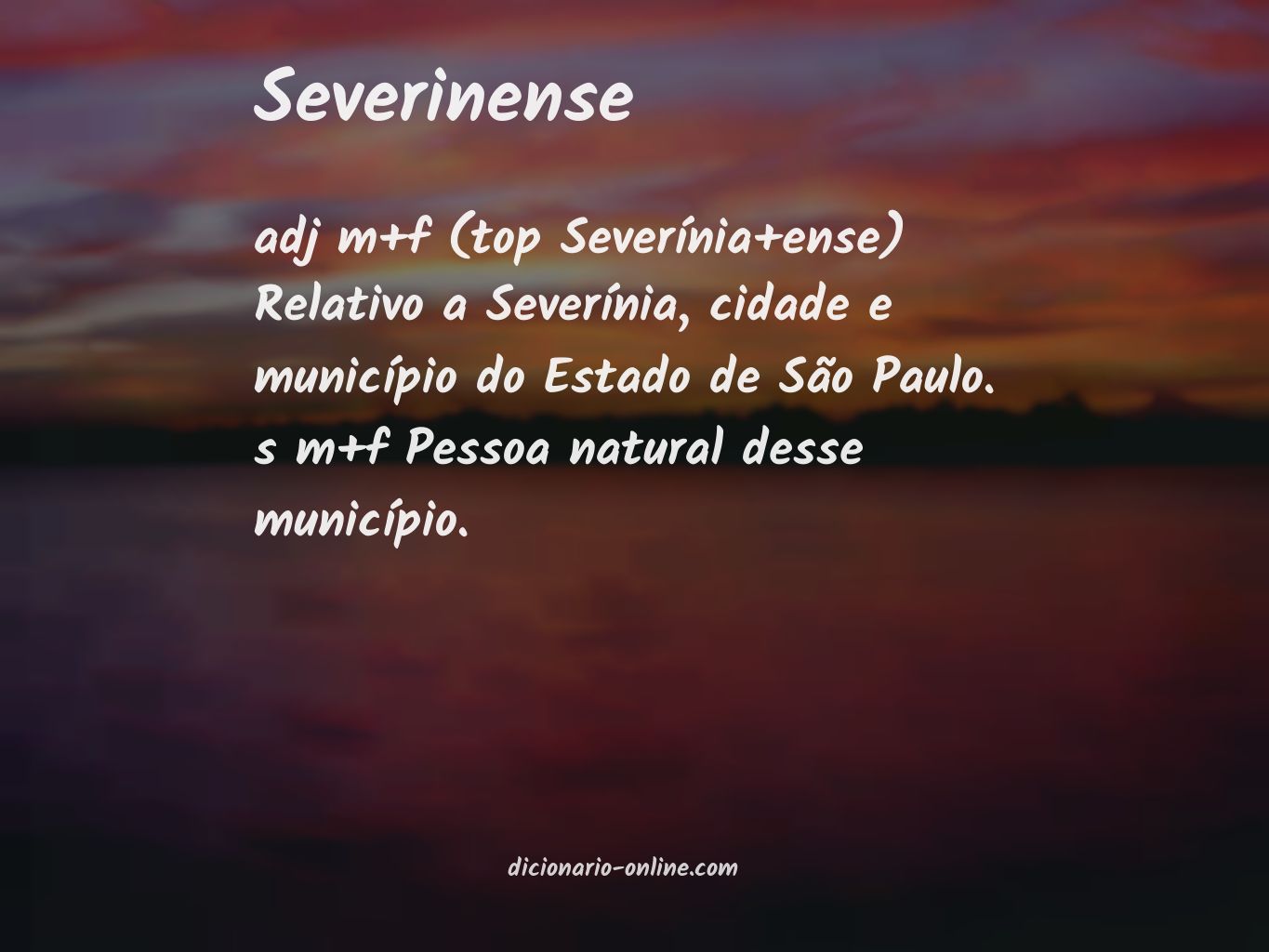 Significado de severinense