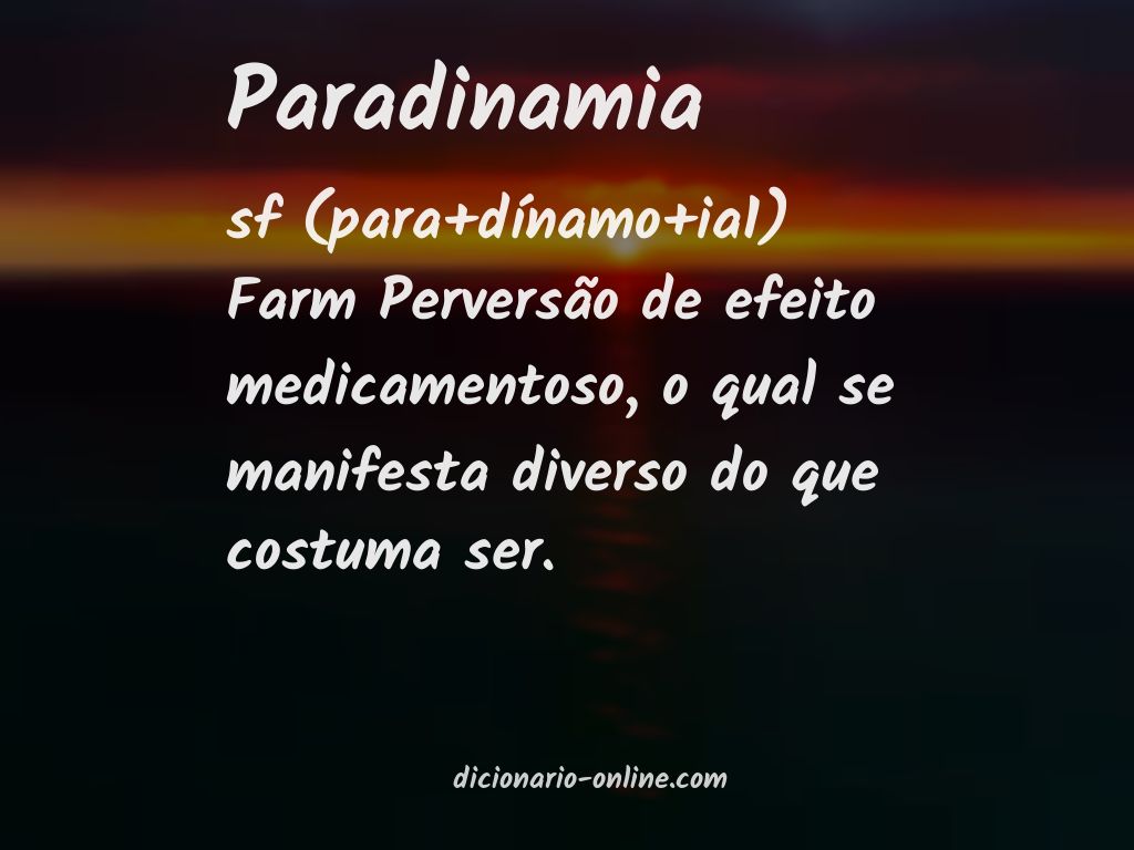 Significado de paradinamia