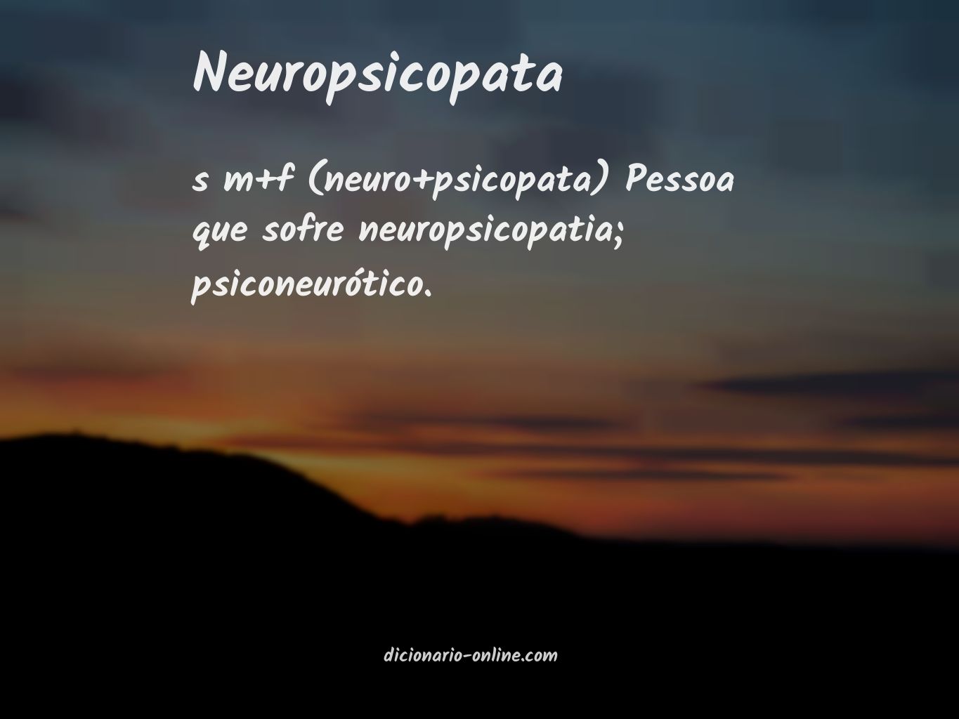 Significado de neuropsicopata