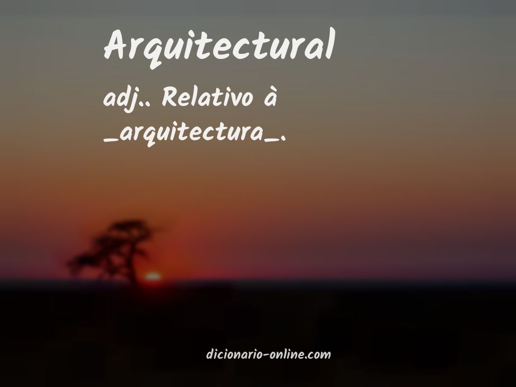 Significado de arquitectural