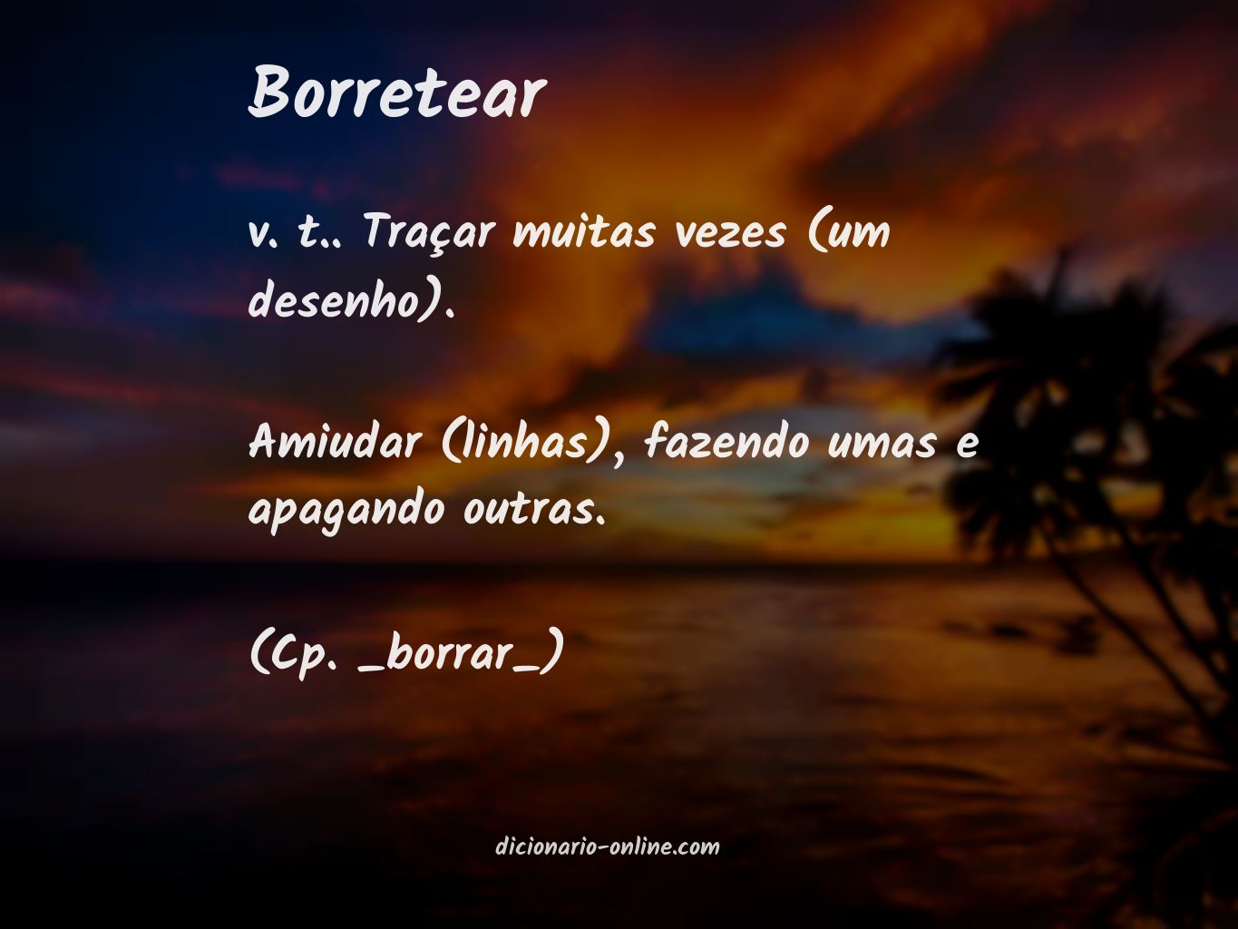 Significado de borretear