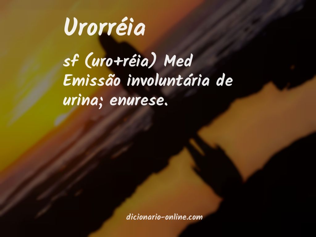 Significado de urorreia