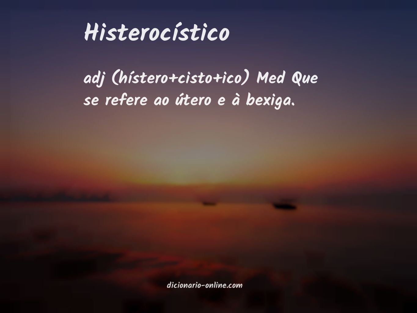 Significado de histerocístico