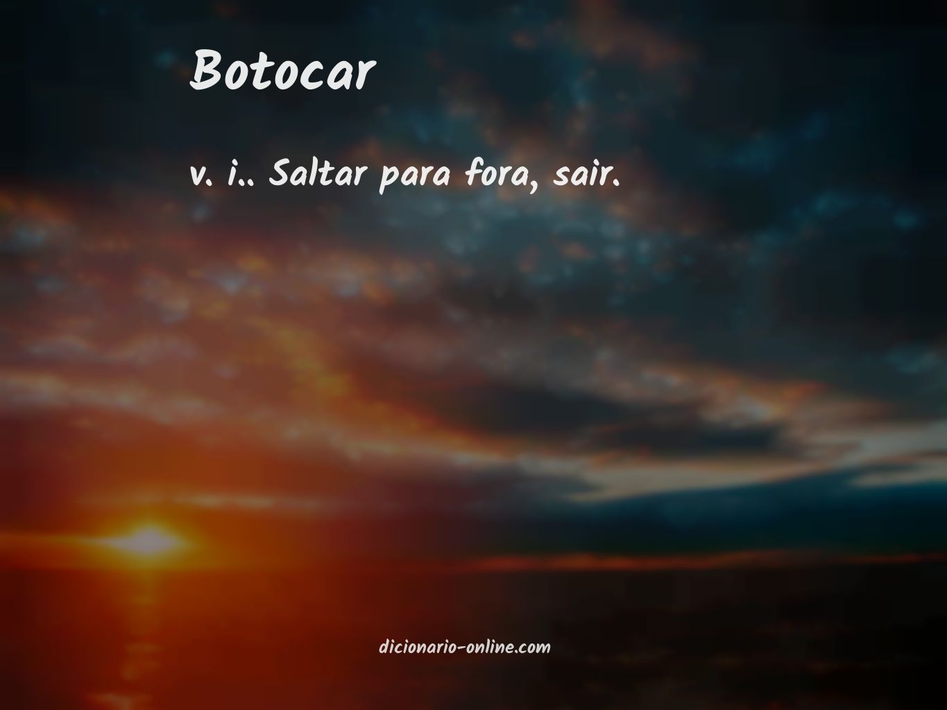 Significado de botocar