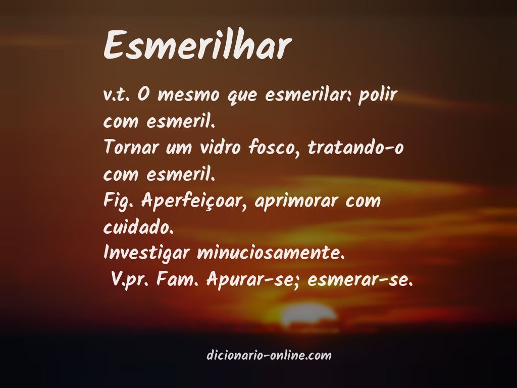 Significado de esmerilhar