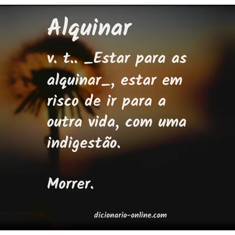 Significado de alquinar