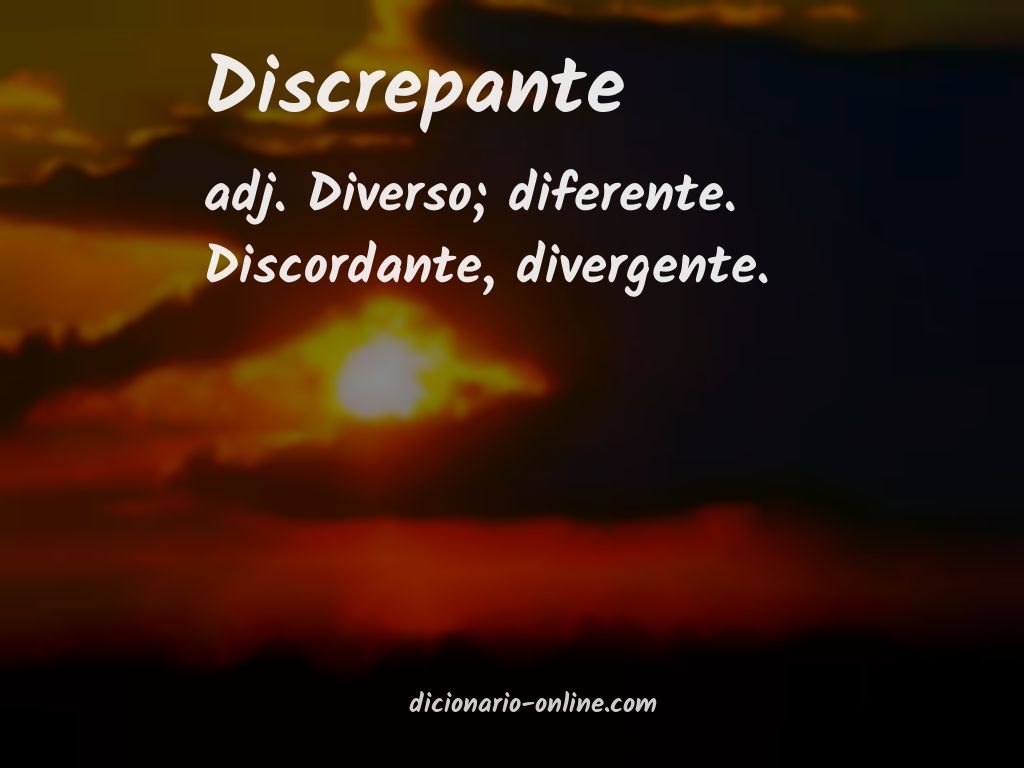 Significado de discrepante