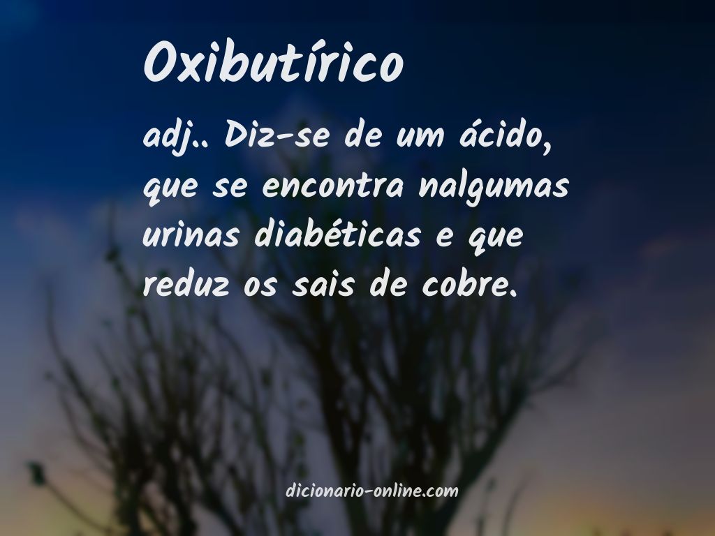 Significado de oxibutírico