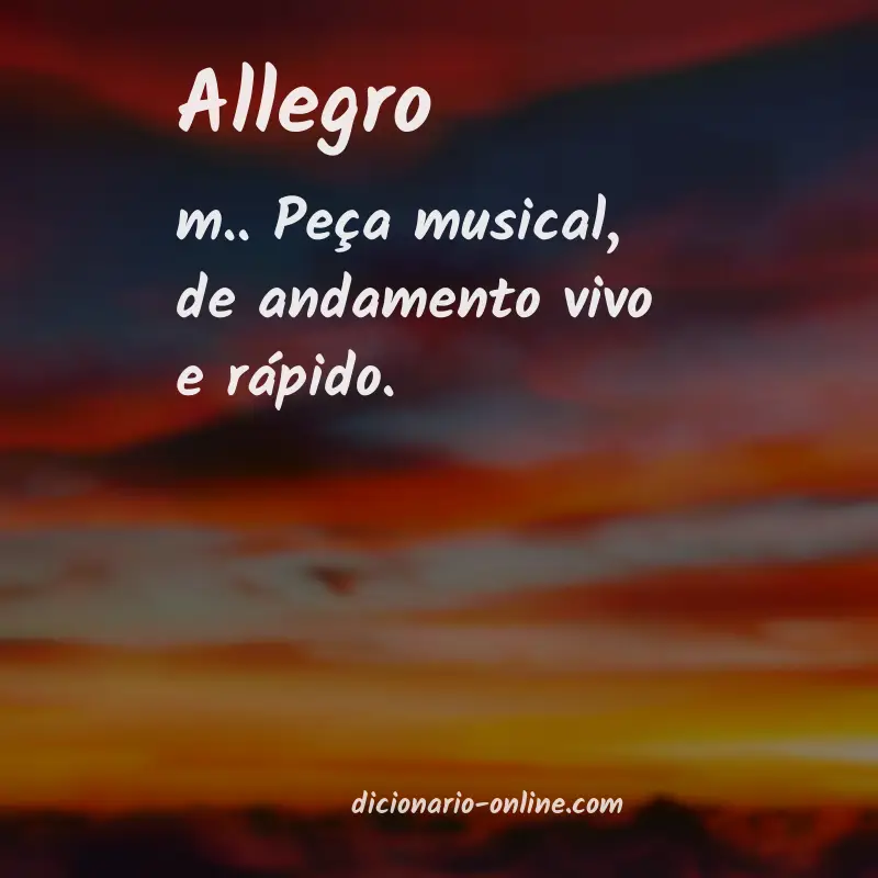 Significado de allegro