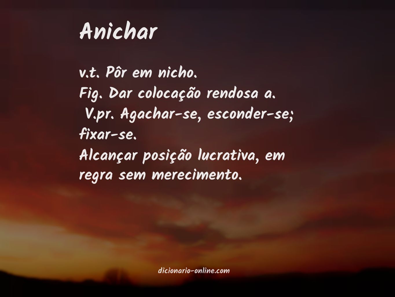 Significado de anichar