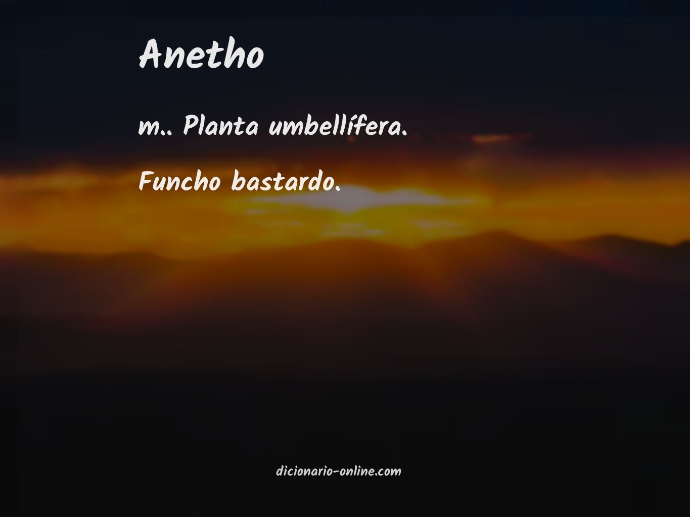 Significado de anetho