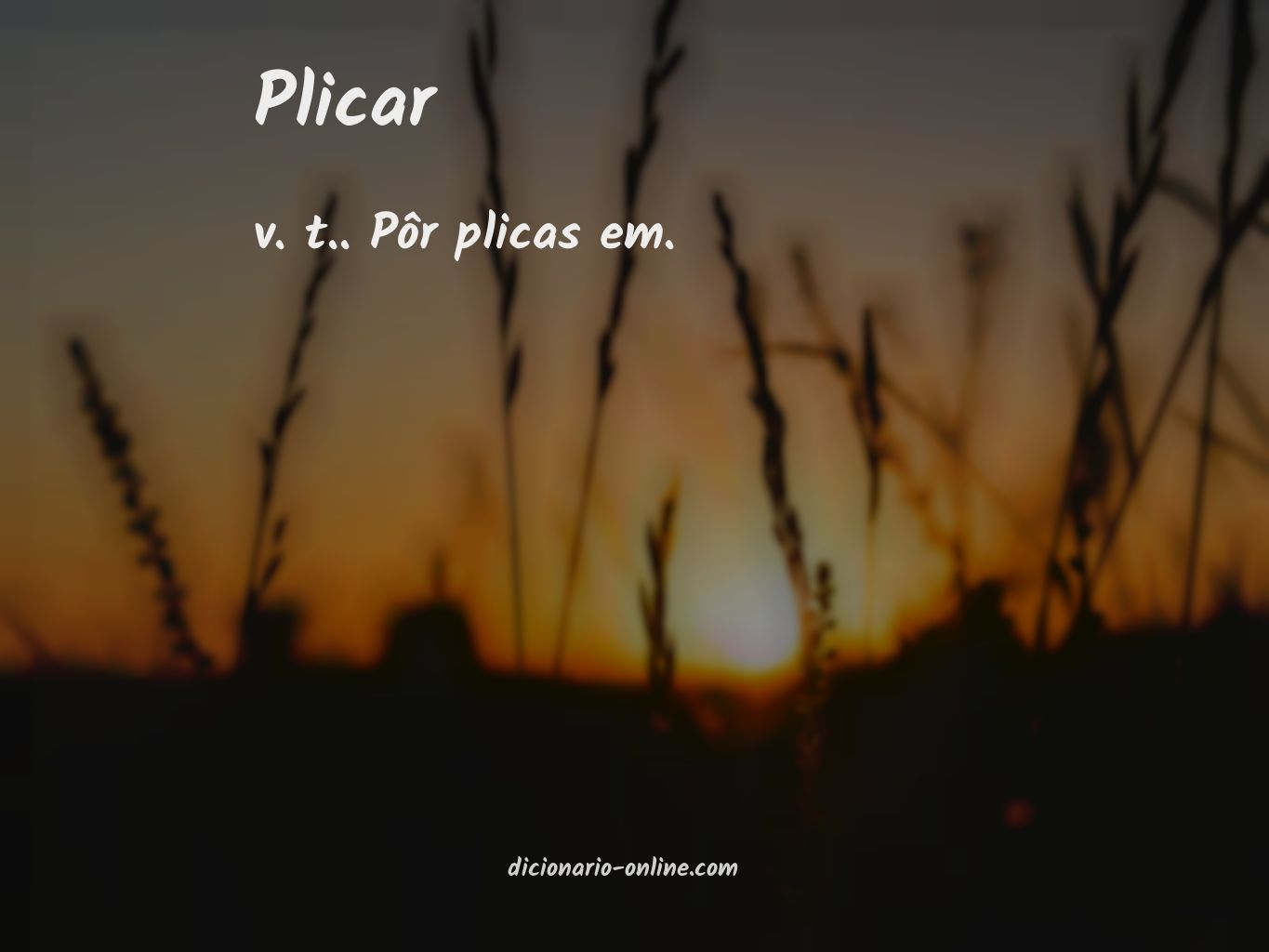 Significado de plicar