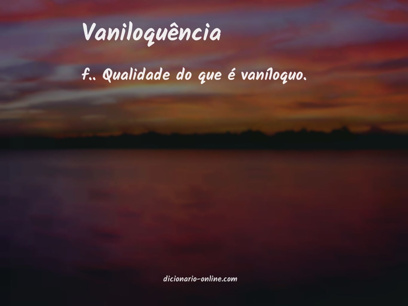 Significado de vaniloquência