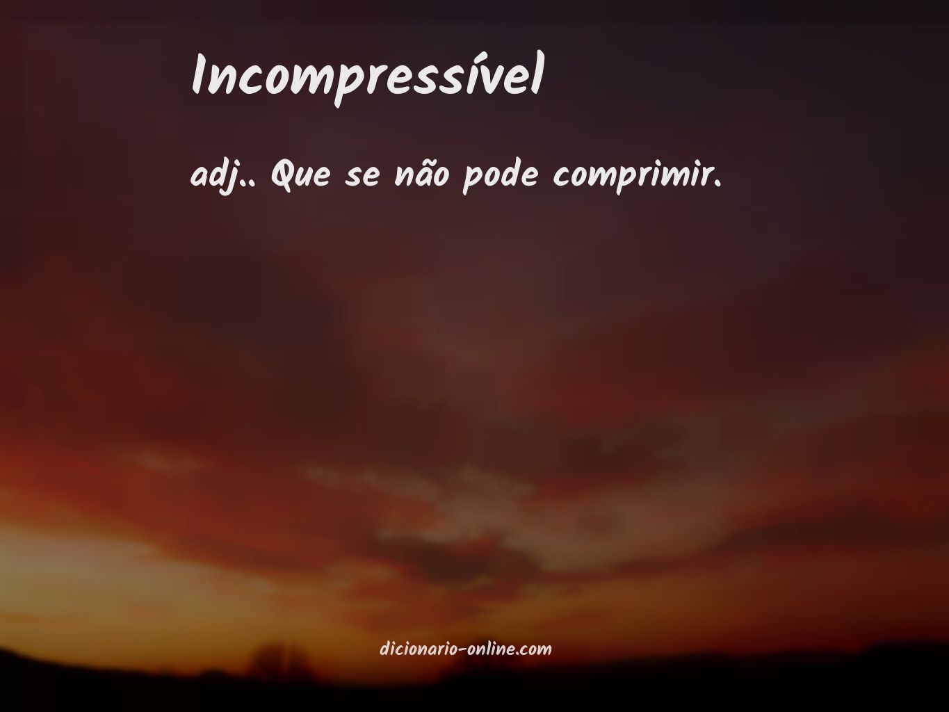 Significado de incompressível