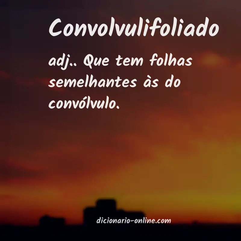 Significado de convolvulifoliado