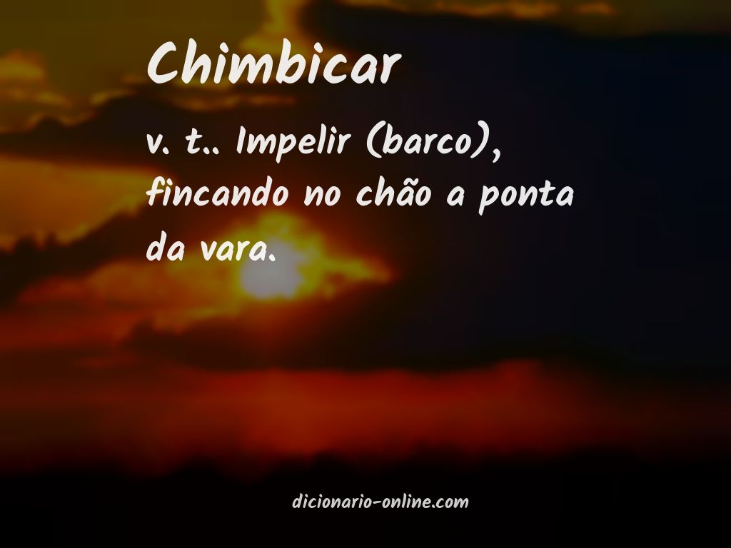 Significado de chimbicar