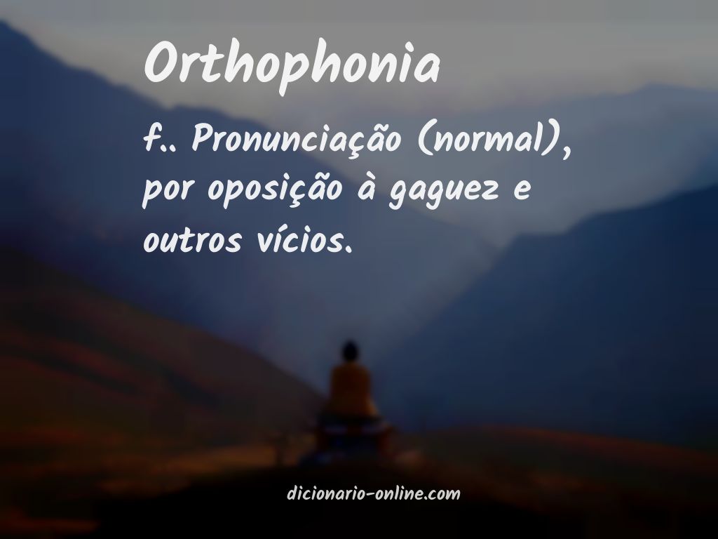 Significado de orthophonia