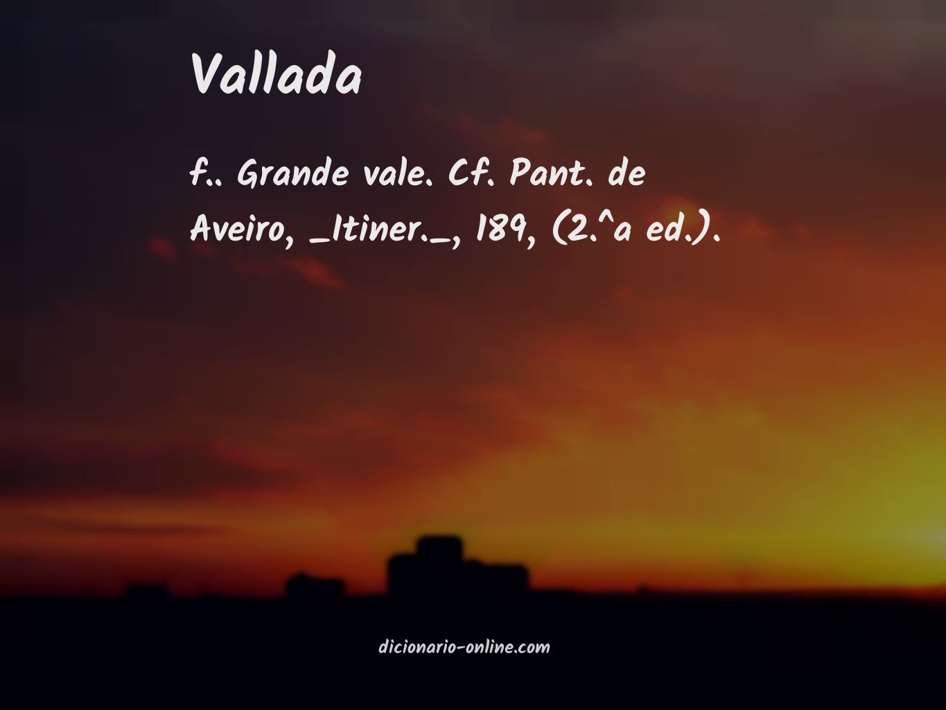 Significado de vallada