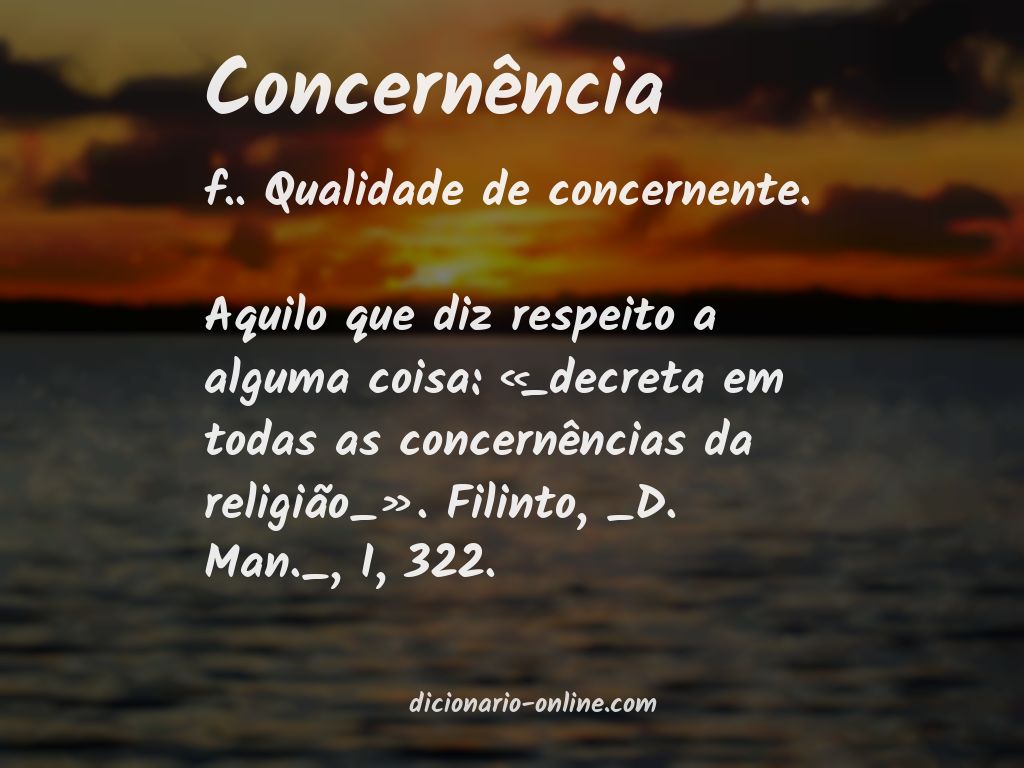 Significado de concernência