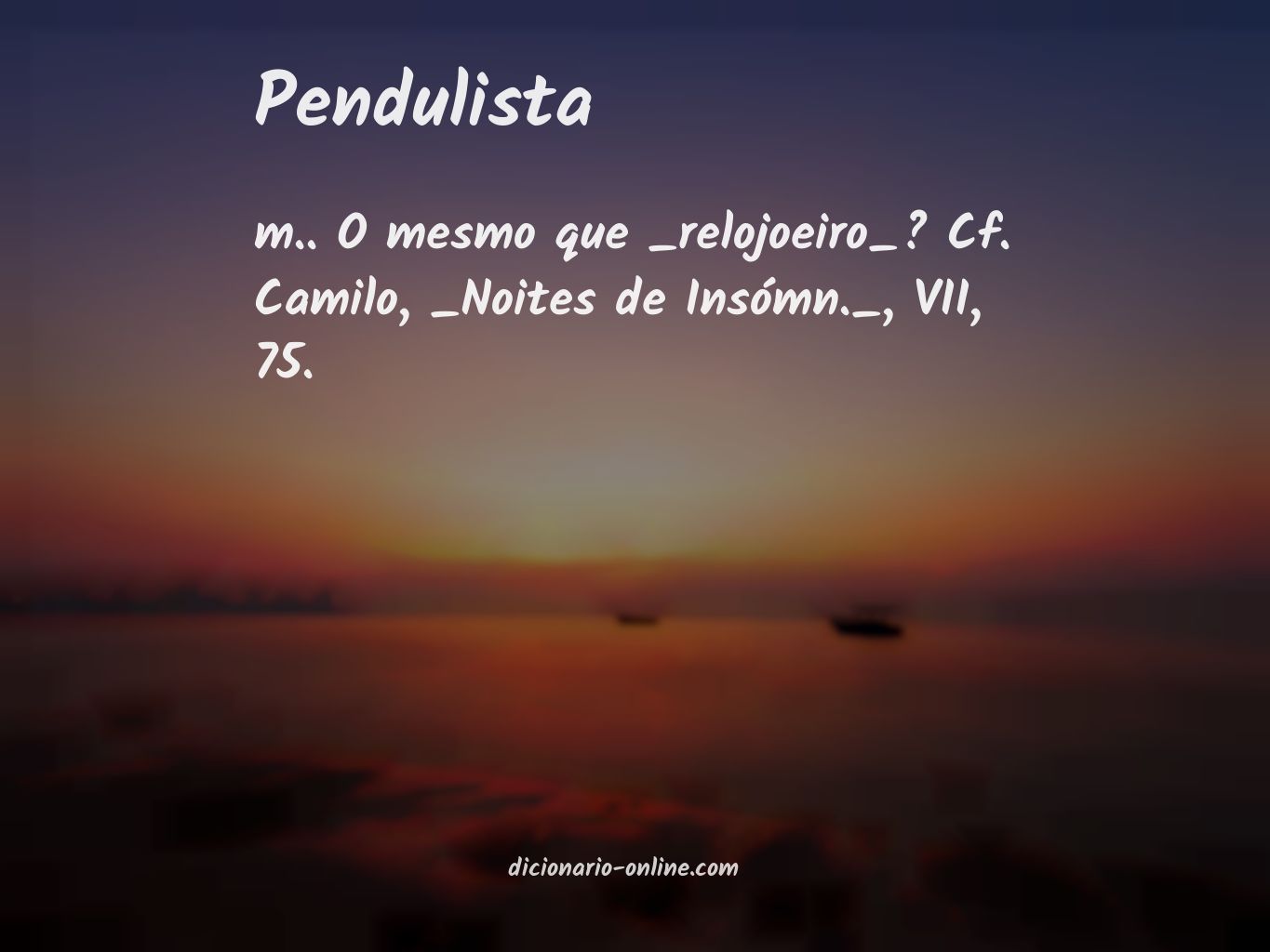 Significado de pendulista