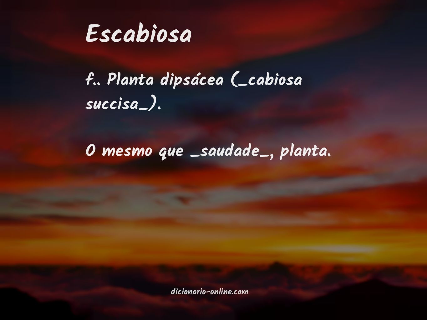 Significado de escabiosa