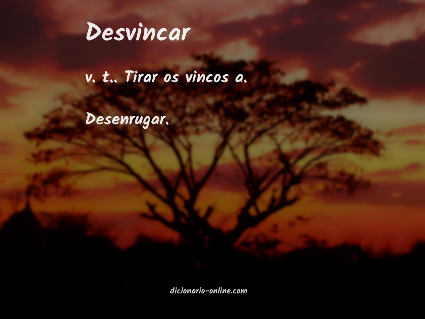 Significado de desvincar