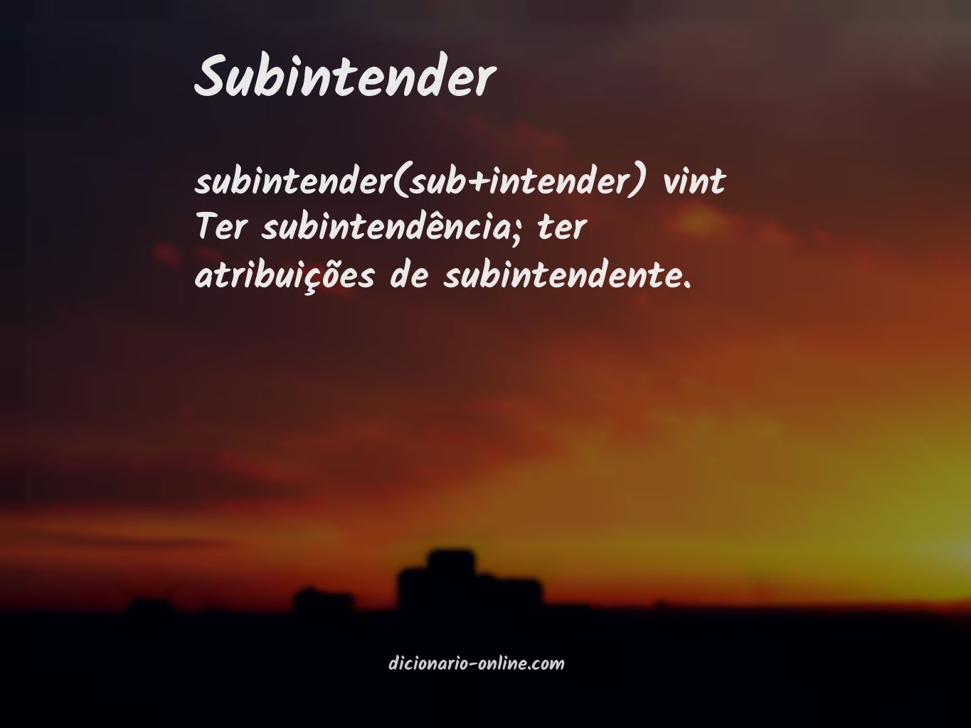 Significado de subintender