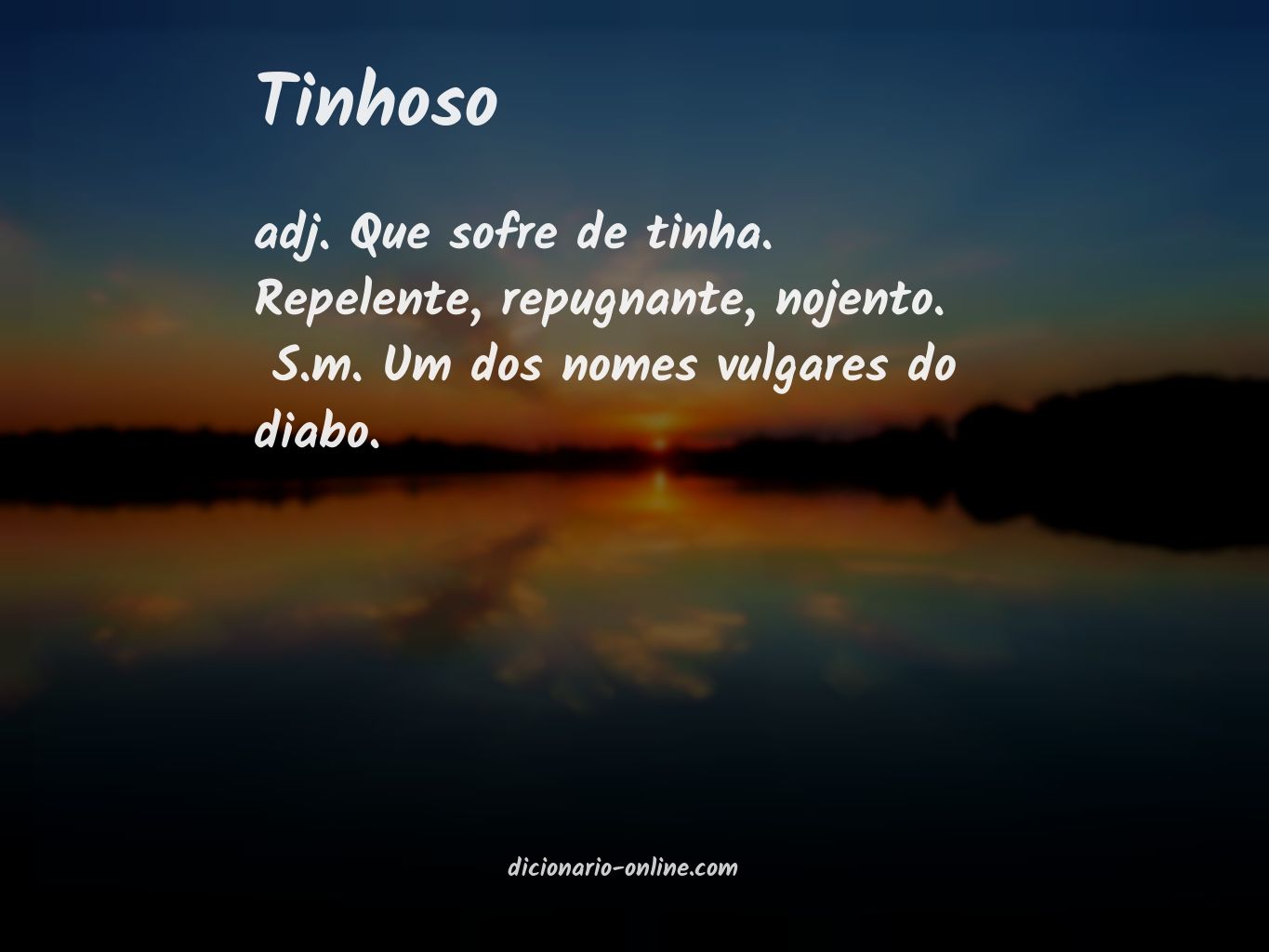 Significado de tinhoso