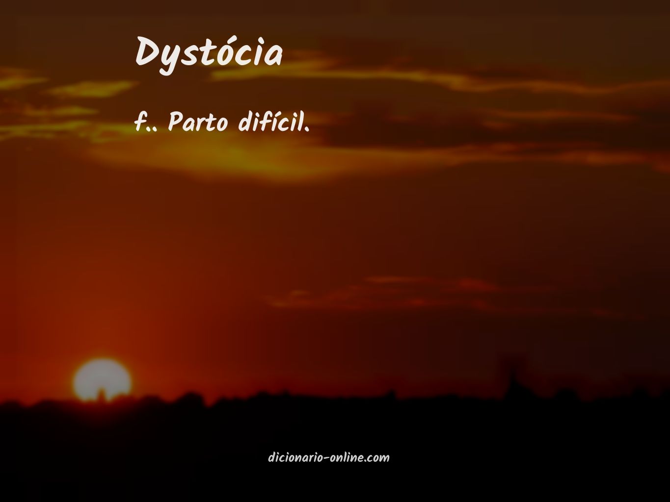 Significado de dystócia