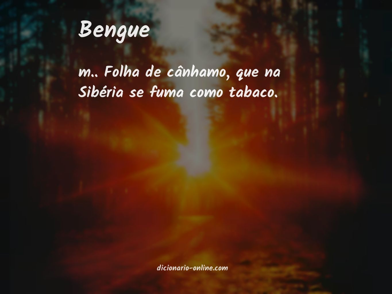 Significado de bengue