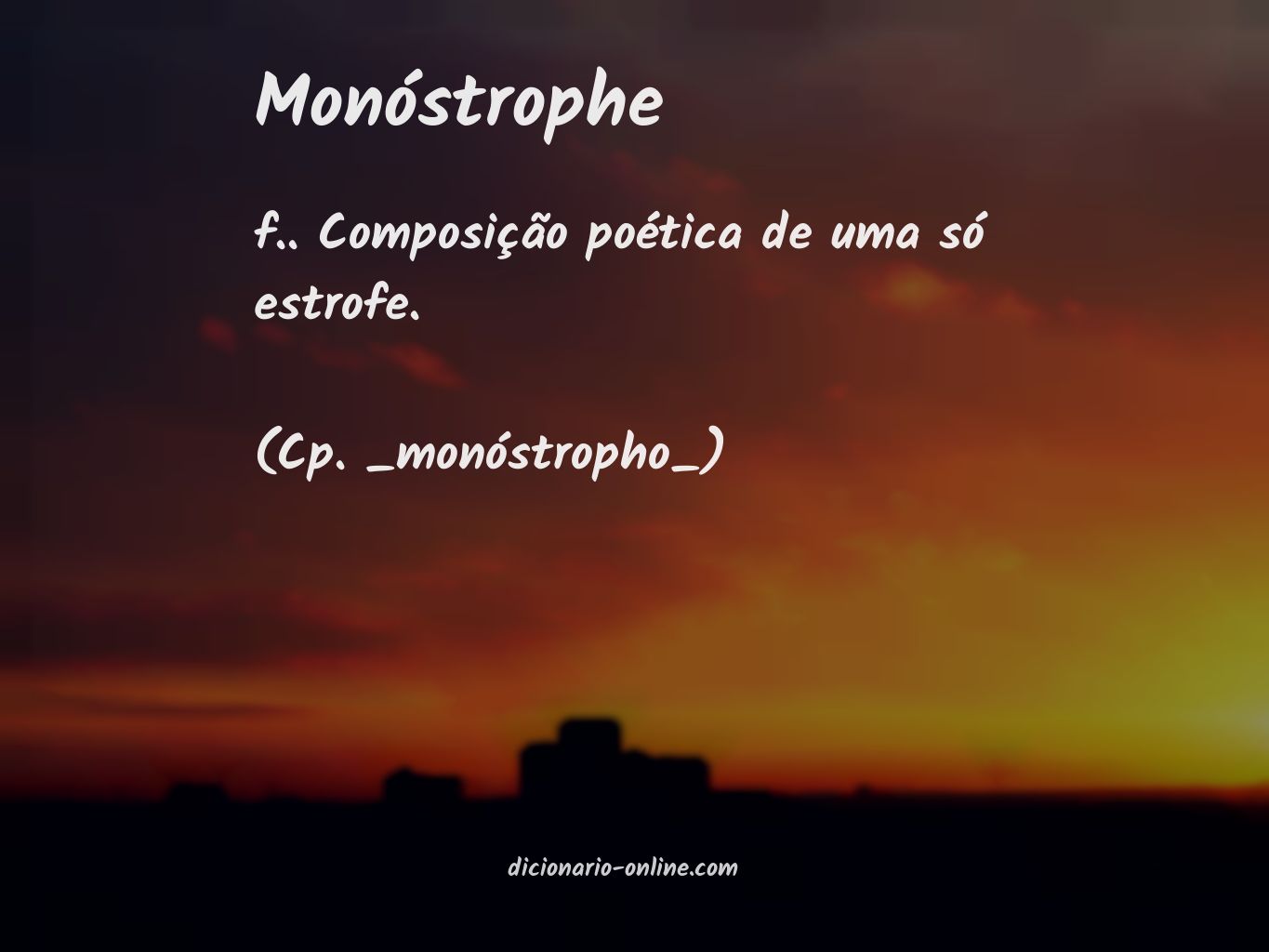 Significado de monóstrophe
