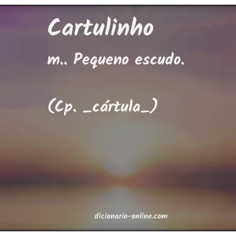Significado de cartulinho