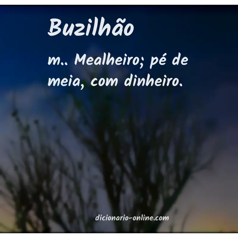 Significado de buzilhão